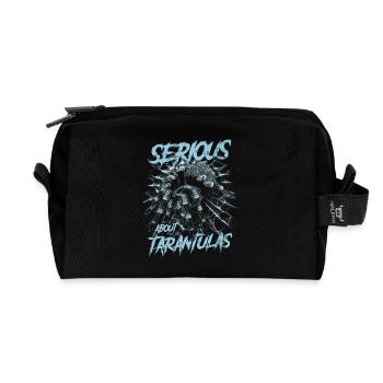 Serious About Tarantulas Pet Spider Owner - Recycled Toiletry Zip Bag - black - Front
