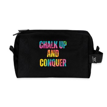 Boulderer Chalk Up Und Conquer Bouldering - Recycelte Kulturtasche - Schwarz - Vorne