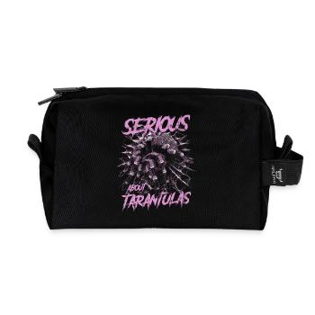 Serious About Tarantulas Pet Spider Owner - Recycled Toiletry Zip Bag - black - Front