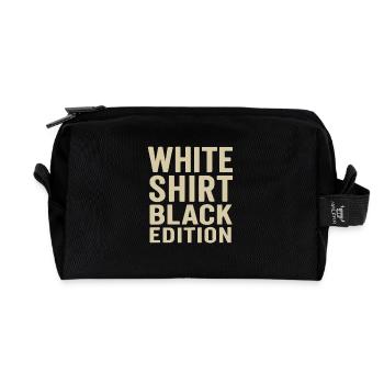 White Shirt Black Edition - Recycelte Kulturtasche - Schwarz - Vorne