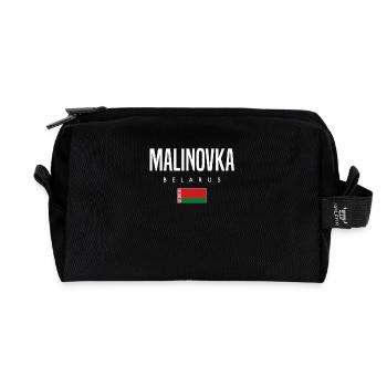 Malinovka Belarus Weißrussland - Recycelte Kulturtasche - Schwarz - Vorne