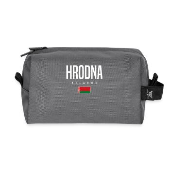 Hrodna, Belarus, Belarus - Recycled Toiletry Zip Bag - anthracite - Front