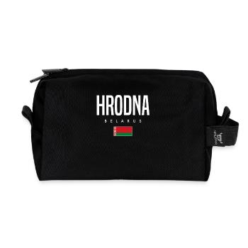 Hrodna Belarus Weißrussland - Recycelte Kulturtasche - Schwarz - Vorne