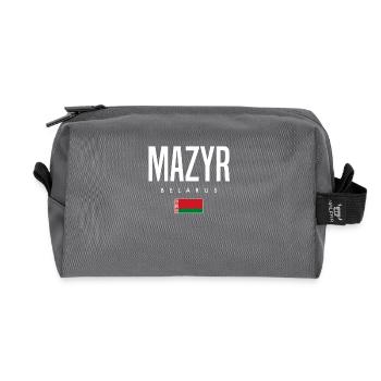 Mazyr, Belarus, Belarus - Recycled Toiletry Zip Bag - anthracite - Front