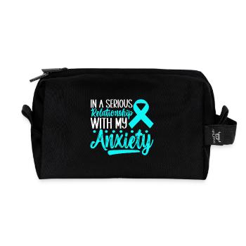 Anxiety disorder Anxiety disorder - Recycled Toiletry Zip Bag - black - Front