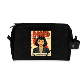 Bored : le nouveau faux magazine jeunesse - Trousse de toilette en tissu recyclé - noir - Devant