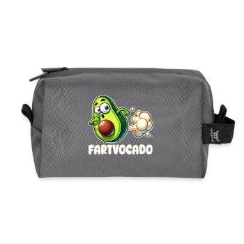Lustige Avocado Furzen Pupsen Fartvocado - Recycelte Kulturtasche - Anthrazit - Vorne