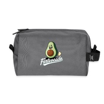 Lustige Avocado Furzen Pupsen Fartvocado - Recycelte Kulturtasche - Anthrazit - Vorne