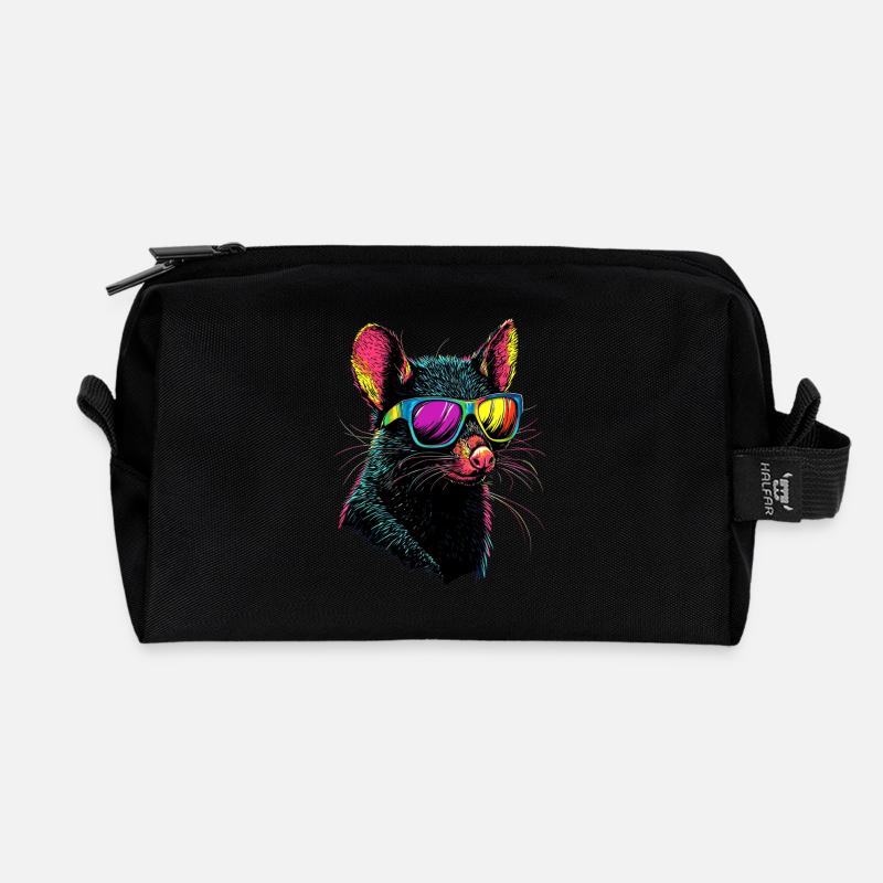 Tasmanischer Teufel Beuteltier Tasmanian Devil - Recycelte Kulturtasche - Schwarz