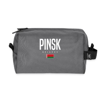 Pinsk Belarus Weißrussland - Recycled Toiletry Zip Bag - anthracite - Front