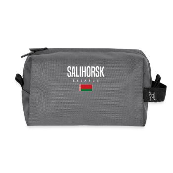 Salihorsk, Belarus, Belarus - Recycled Toiletry Zip Bag - anthracite - Front