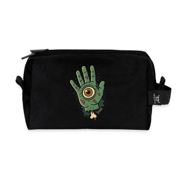 Zombiehand mit Auge - Recycelte Kulturtasche - Schwarz - Vorne
