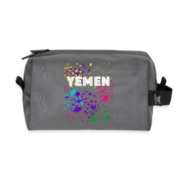 YEMEN splatter Design - Recycelte Kulturtasche - Anthrazit - Vorne