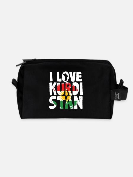 I Love Kurdistan Kurde Kurden - Recycelte Kulturtasche - Schwarz