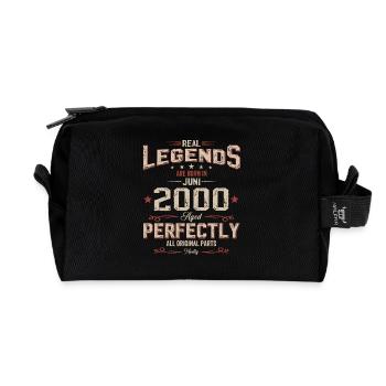 25ème anniversaire cadeau mari Original juin 2000 - Trousse de toilette en tissu recyclé - noir - Devant