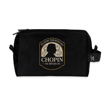 Classical Pianist Piano Life Music Recital - Recycled Toiletry Zip Bag - black - Front