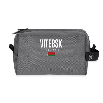 Vitebsk, Belarus, Belarus - Recycled Toiletry Zip Bag - anthracite - Front