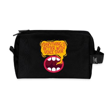 Commentateur Présentateur sportif - Trousse de toilette en tissu recyclé - noir - Devant