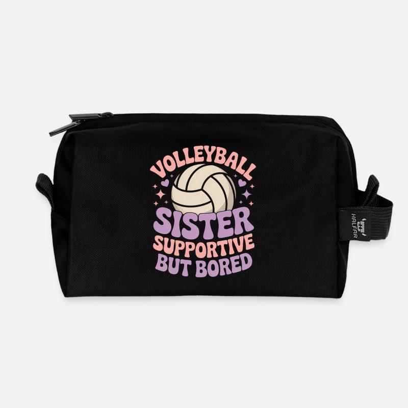 Volleyball Spruch Lustiges Volleyball Geschenk - Recycelte Kulturtasche - Schwarz
