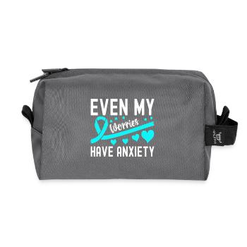 Anxiety disorder Anxiety disorder - Recycled Toiletry Zip Bag - anthracite - Front