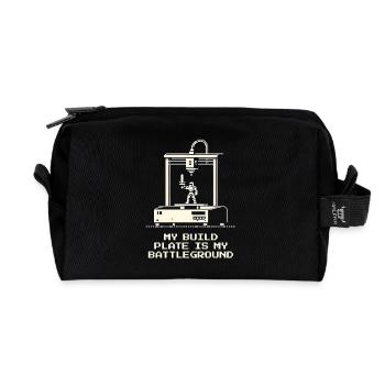 Print Bed = | 3D Printing Calibration - Recycled Toiletry Zip Bag - black - Front