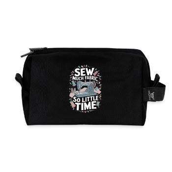 Coudre beaucoup de tissu si peu de temps drôle couture - Trousse de toilette en tissu recyclé - noir - Devant