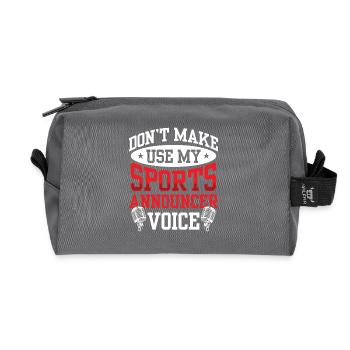 Funny Sports Ansager - Recycelte Kulturtasche - Anthrazit - Vorne