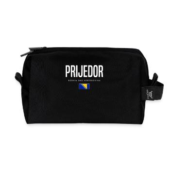 Prijedor Bosnien und Herzegowina - Recycelte Kulturtasche - Schwarz - Vorne