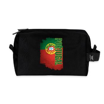 Vertikale portugiesische Flagge, portugiesischer Stolz - Recycelte Kulturtasche - Schwarz - Vorne