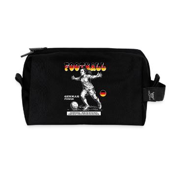 GER Freizeitspielerin Shirt: Spaß mit Fußball - Recycelte Kulturtasche - Schwarz - Vorne