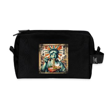 Statue of Liberty Ramen - Recycled Toiletry Zip Bag - black - Front
