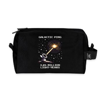 Distance galactique | Années-lumière Astronomie Étoiles - Trousse de toilette en tissu recyclé - noir - Devant