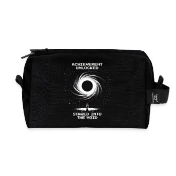 Achievement: Blick ins All | Astronomie Sterne - Recycelte Kulturtasche - Schwarz - Vorne