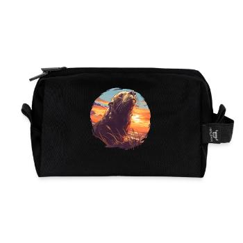 Sea Lions Sea Lion - Recycled Toiletry Zip Bag - black - Front