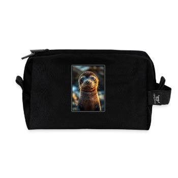 Sea Lions Sea Lion - Recycled Toiletry Zip Bag - black - Front