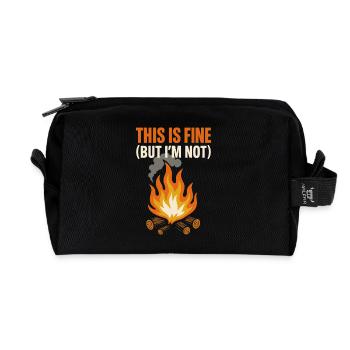 Klimawandel Angst Gen Z Eco Stress Doomscroll - Recycelte Kulturtasche - Schwarz - Vorne