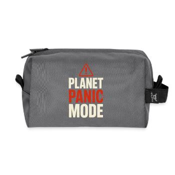 Changement climatique Anxiété Gen Z Eco Stress Doomscroll - Trousse de toilette en tissu recyclé - anthracite - Devant