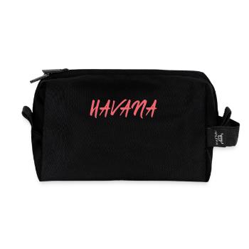 Tropische Musik Vibes Tropical Music Vibes - Recycled Toiletry Zip Bag - black - Front