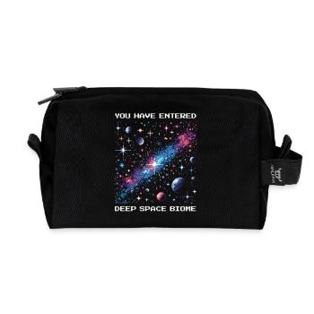 Deep Space Zone | Astronomy Space Cosmos - Recycled Toiletry Zip Bag - black - Front