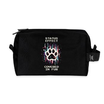 Fur Status Active | Animal Shelter Everyday Animal Hair Level - Recycled Toiletry Zip Bag - black - Front