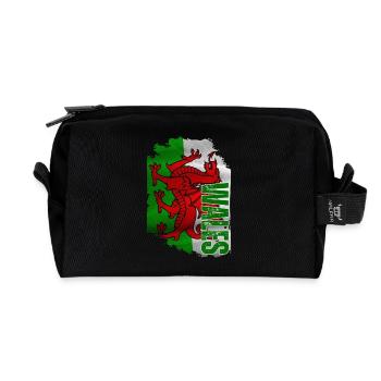 Vertikale walisische Flagge, walisischer Stolz - Recycelte Kulturtasche - Schwarz - Vorne