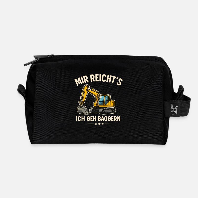Mir reicht’s – Ich geh baggern Shirt - Recycelte Kulturtasche - Schwarz
