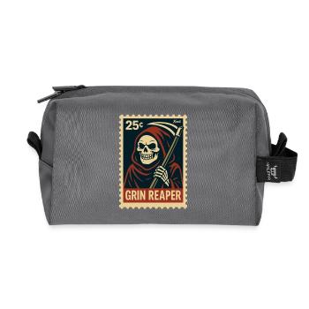 La Faucheuse souriante - Trousse de toilette en tissu recyclé - anthracite - Devant