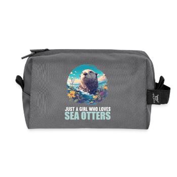 Loutre de mer - Trousse de toilette en tissu recyclé - anthracite - Devant