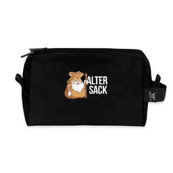 Alter Sack Lustiges Cartoon Design Mit Witzigem - Recycelte Kulturtasche - Schwarz - Vorne