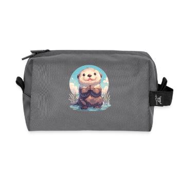 Loutre de mer - Trousse de toilette en tissu recyclé - anthracite - Devant