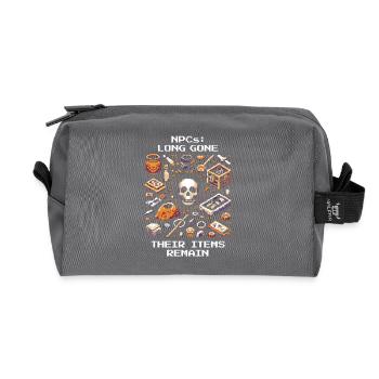 Disappeared Cultures | Archaeology Artifacts - Recycled Toiletry Zip Bag - anthracite - Front