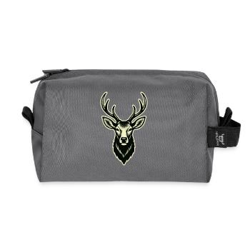 Deer Deer Antlers - Recycled Toiletry Zip Bag - anthracite - Front