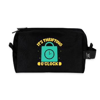 Thrift Shopper C’est une friperie O ́Clock Thrift Store - Trousse de toilette en tissu recyclé - noir - Devant