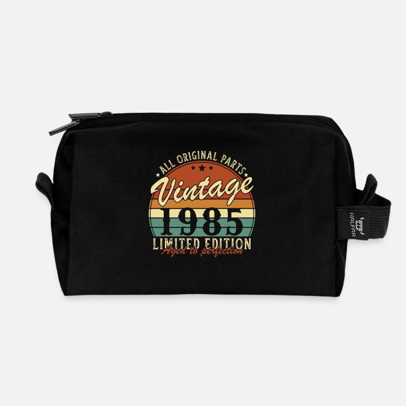40 Jahre 1985 Vintage Retro Geburtstagsgeschenk - Recycelte Kulturtasche - Schwarz